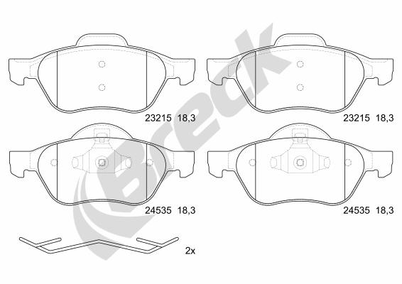 Set placute frana,frana disc 24535 00 701 00 BRECK